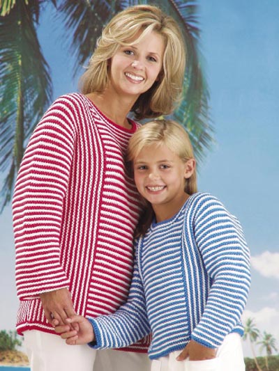 Pair of Sailing Pullovers Knitting Pattern