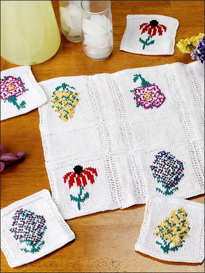 Floral Table Runner & Coasters