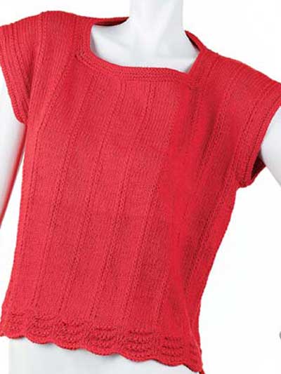 Free Short-sleeved Sweater Knitting Patterns - Summer Blouse
